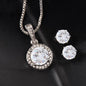 To My Love | Happily Ever After | Eternal Hope Necklace and Cubic Zirconia Earring Set