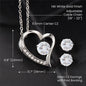 To My Wife | I Fell in Love | Forever Love Necklace and Cubic Zirconia Earring Set