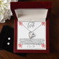 To My Wife | I Fell in Love | Forever Love Necklace and Cubic Zirconia Earring Set