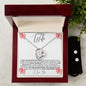 To My Wife | I Fell in Love | Forever Love Necklace and Cubic Zirconia Earring Set