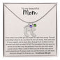 To My Beautiful Mom | When I Was Little | Custom Baby Feet Necklace with Birthstone