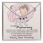 To My Mommy | Just a Bump | Custom Baby Feet Necklace with Birthstone