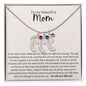 To My Beautiful Mom | When I Was Little | Custom Baby Feet Necklace with Birthstone