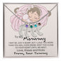To My Mommy | Just a Bump | Custom Baby Feet Necklace with Birthstone