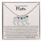 To My Beautiful Mom | When I Was Little | Custom Baby Feet Necklace with Birthstone
