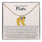 To My Beautiful Mom | When I Was Little | Custom Baby Feet Necklace with Birthstone