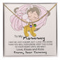 To My Mommy | Just a Bump | Custom Baby Feet Necklace with Birthstone