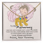 To My Mommy | Just a Bump | Custom Baby Feet Necklace with Birthstone