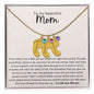 To My Beautiful Mom | When I Was Little | Custom Baby Feet Necklace with Birthstone