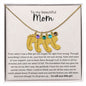 To My Beautiful Mom | When I Was Little | Custom Baby Feet Necklace with Birthstone