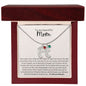 To My Beautiful Mom | When I Was Little | Custom Baby Feet Necklace with Birthstone