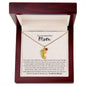 To My Beautiful Mom | When I Was Little | Custom Baby Feet Necklace with Birthstone