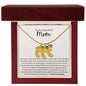 To My Beautiful Mom | When I Was Little | Custom Baby Feet Necklace with Birthstone