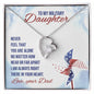 To My Military Daughter | NEVER FEEL | Forever Love Necklace