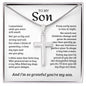 My Son | So Grateful | Stainless Steel Cross Necklace