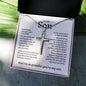 My Son | So Grateful | Stainless Steel Cross Necklace