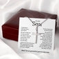 My Son | So Grateful | Stainless Steel Cross Necklace