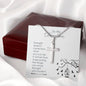 To My Daughter | Strength Doesn't Come | Stainless Cross Necklace