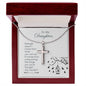To My Daughter | Strength Doesn't Come | Stainless Cross Necklace