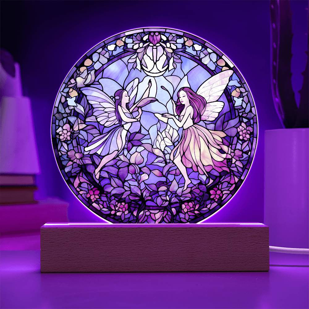 Personalized Fairy Stained Glass Night Light