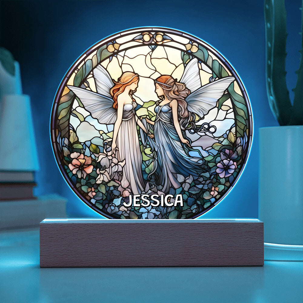 Fairy Stained Glass Plaque