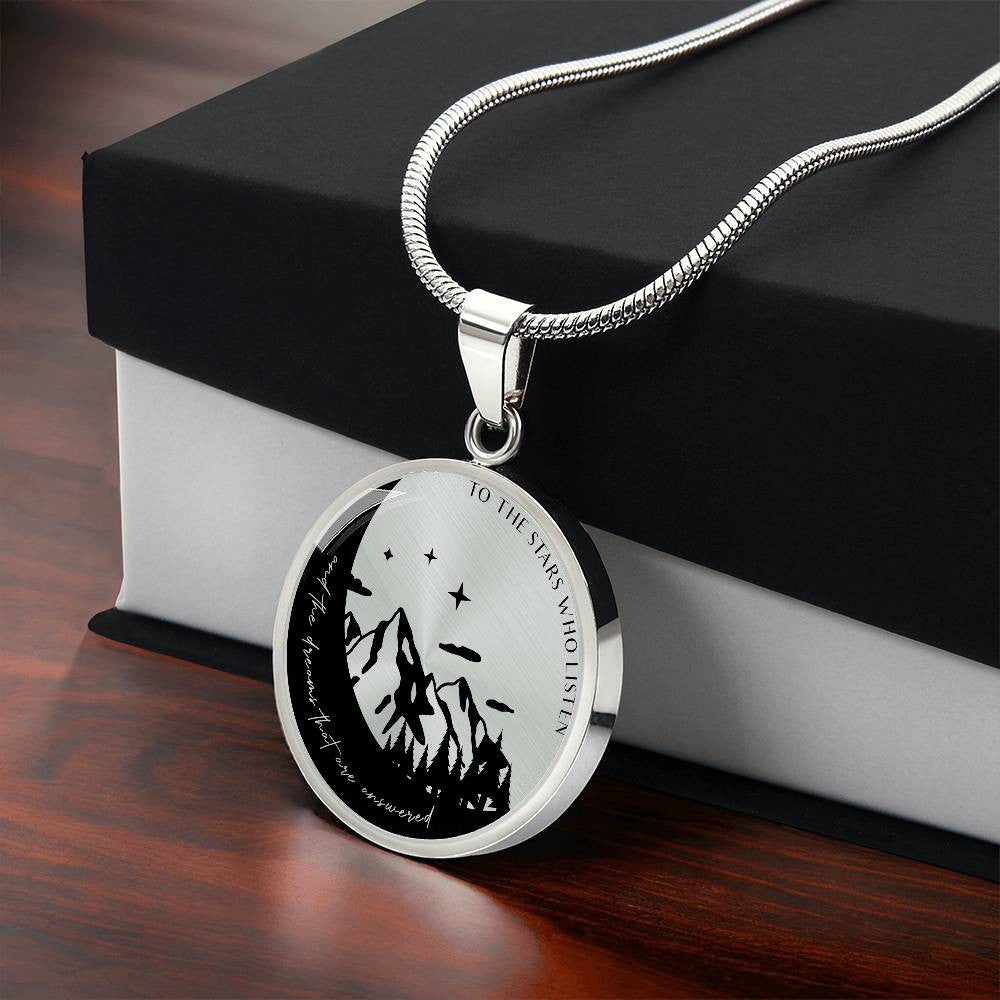 Personalized Acotar To The Stars Who Listen Mountain Necklace