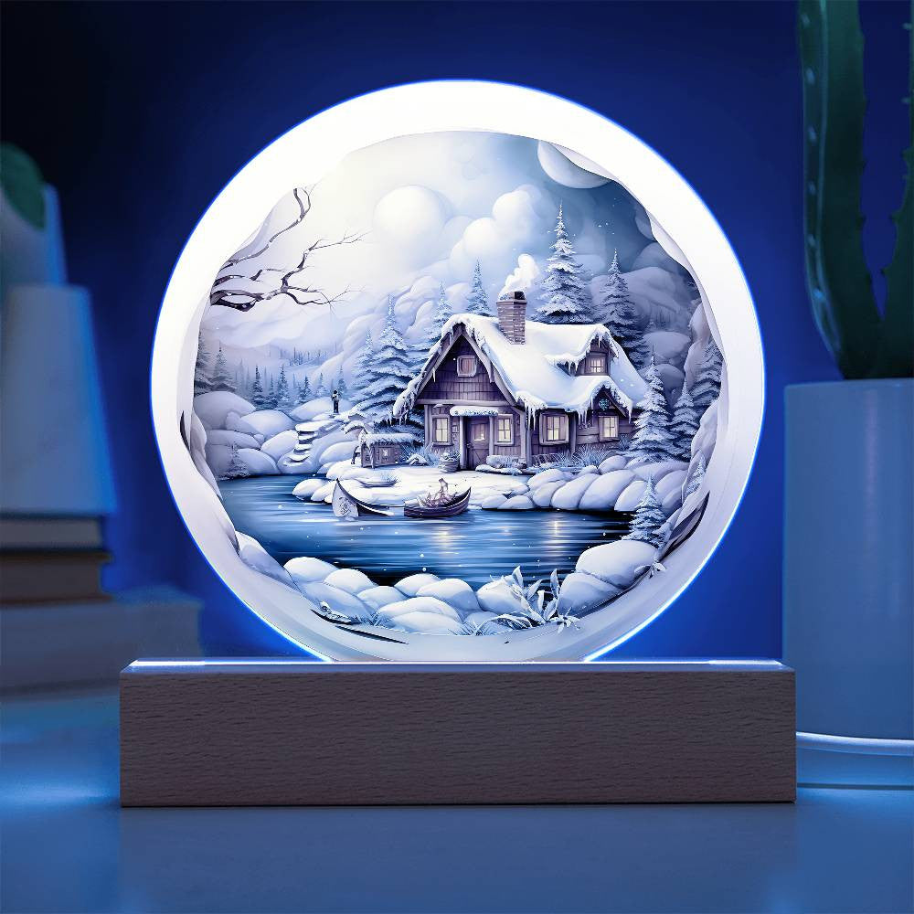 3D Winter Scenery Plaque and Ornament