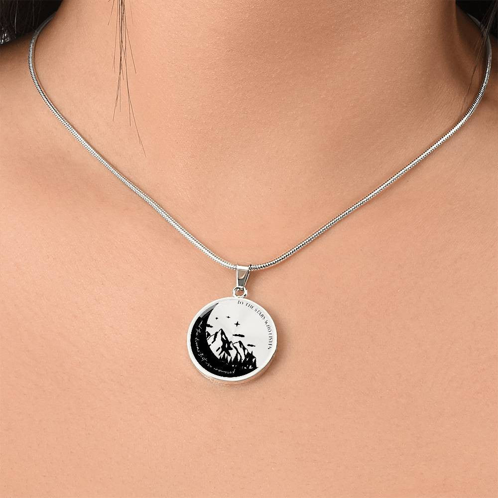 Personalized Acotar To The Stars Who Listen Mountain Necklace