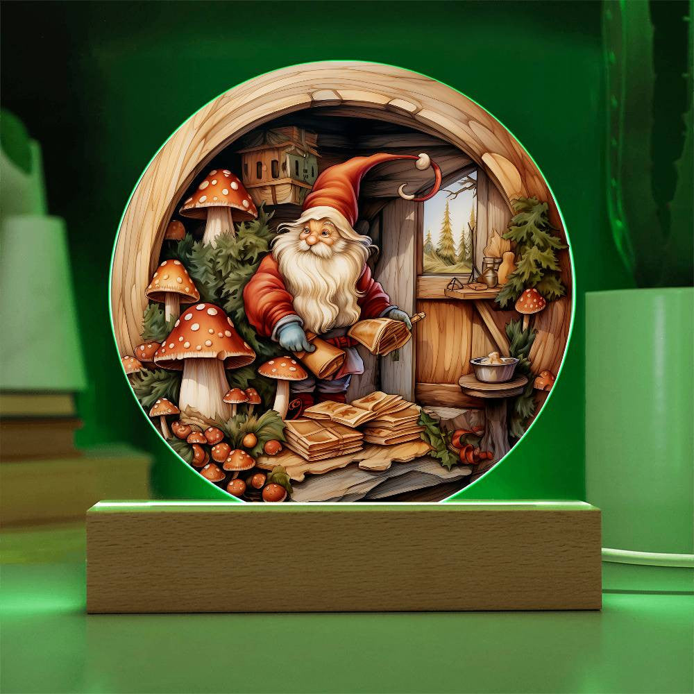 3D Christmas Gnome Plaque and Ornament
