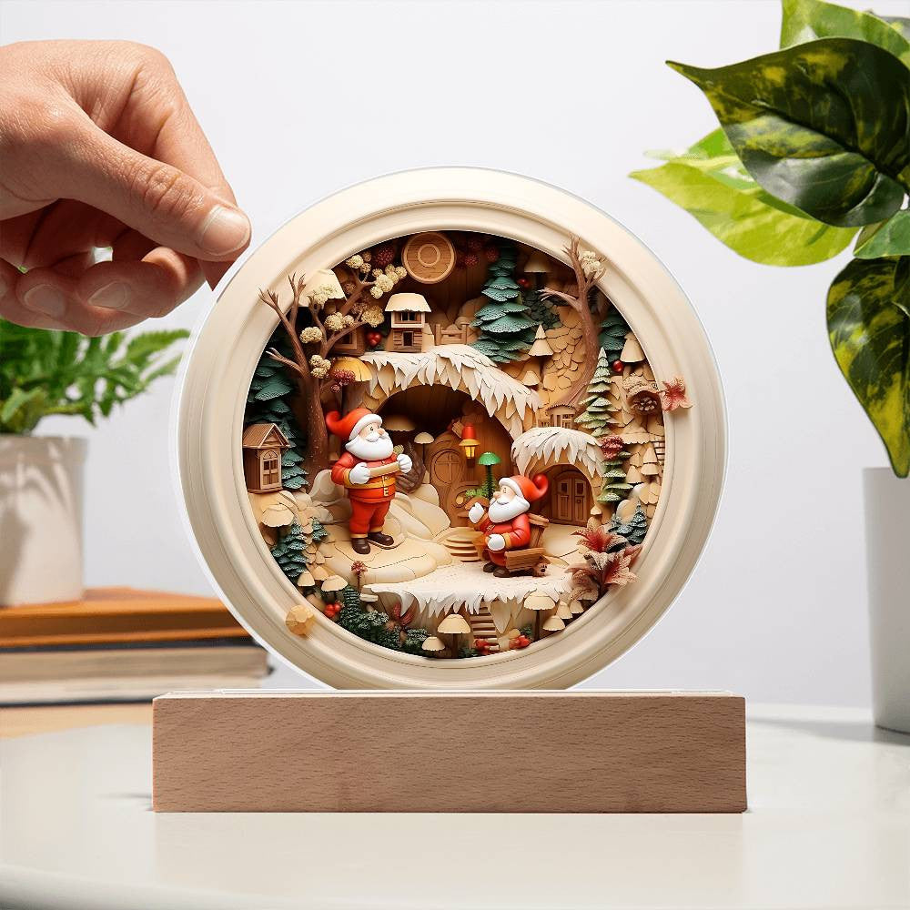 3D Christmas Gnomes Plaque and Ornament
