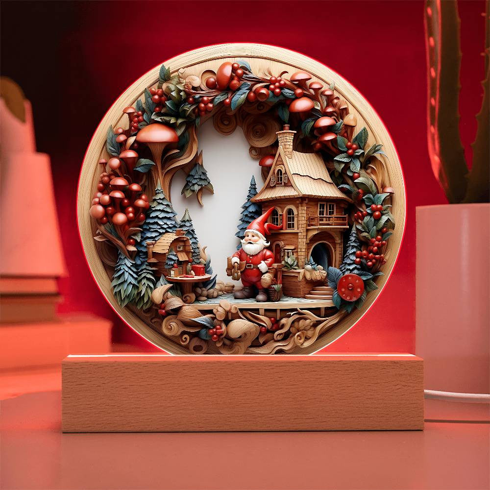 Christmas Gnome Plaque and Ornament