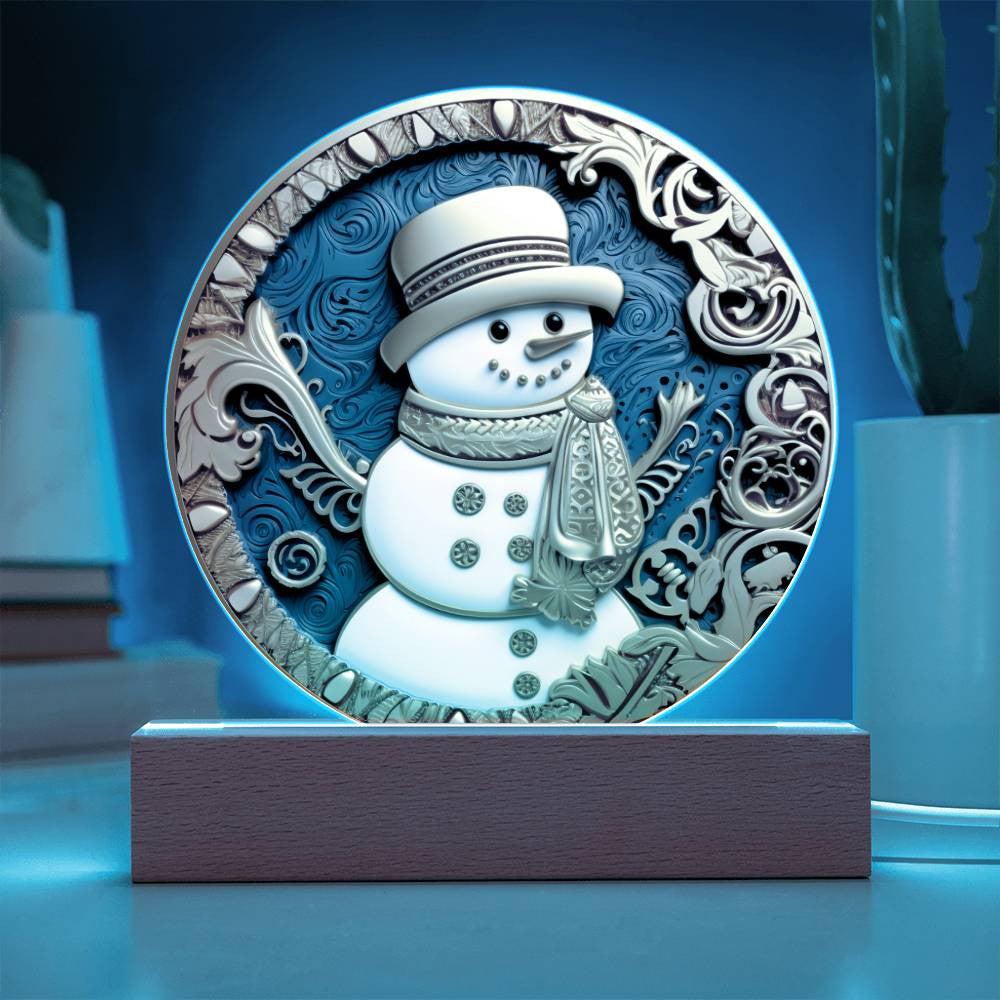 3D Snowman Ornament and LED Night Light
