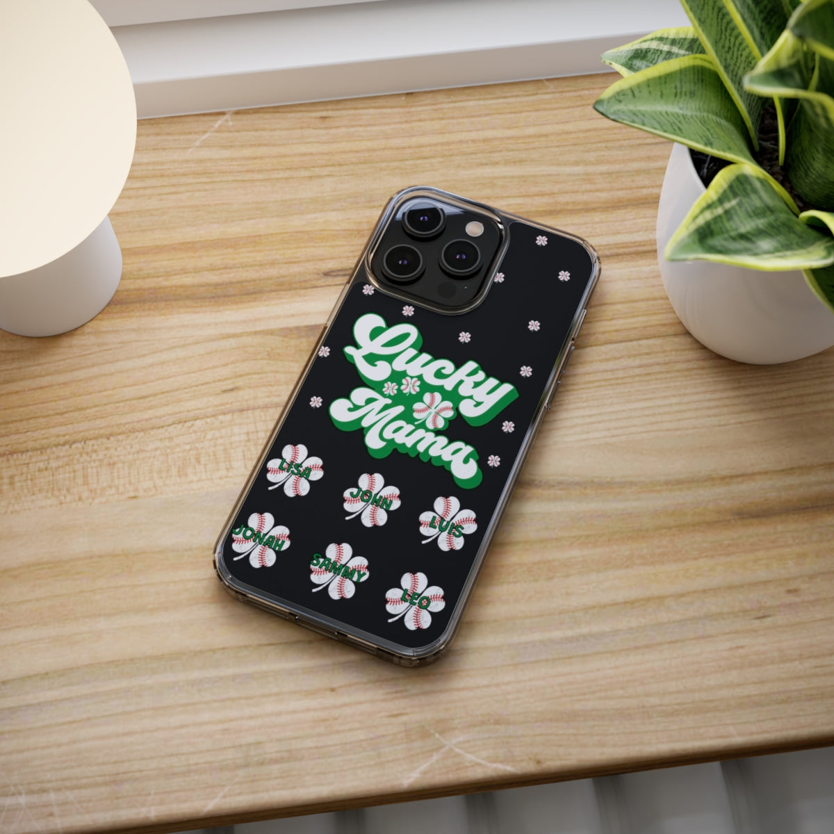 Irish Baseball Mama Clear Phone Case