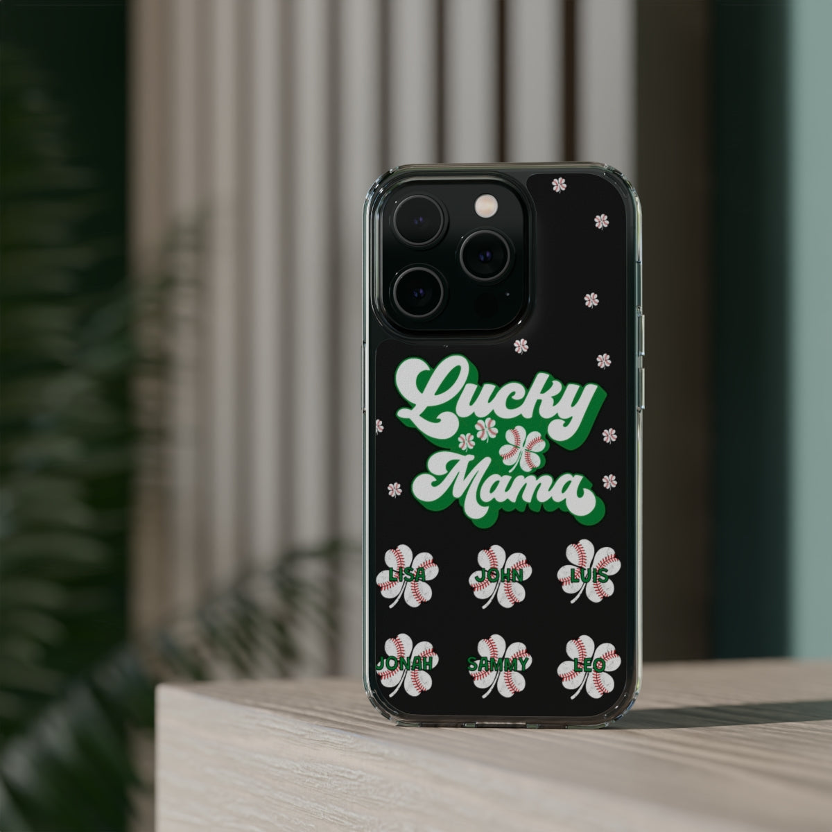 Irish Baseball Mama Clear Phone Case
