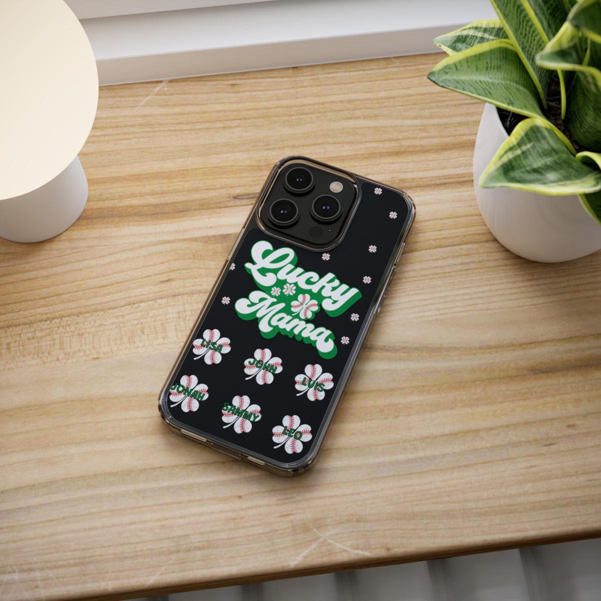 Irish Baseball Mama Clear Phone Case