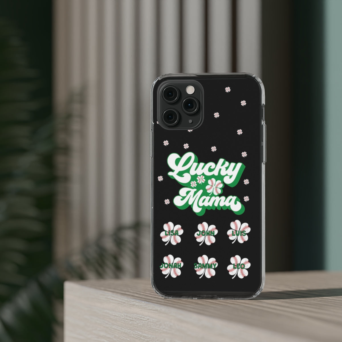 Irish Baseball Mama Clear Phone Case