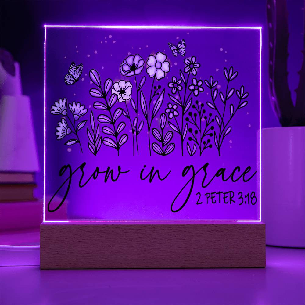 Floral Bible Verse Acrylic Plaque