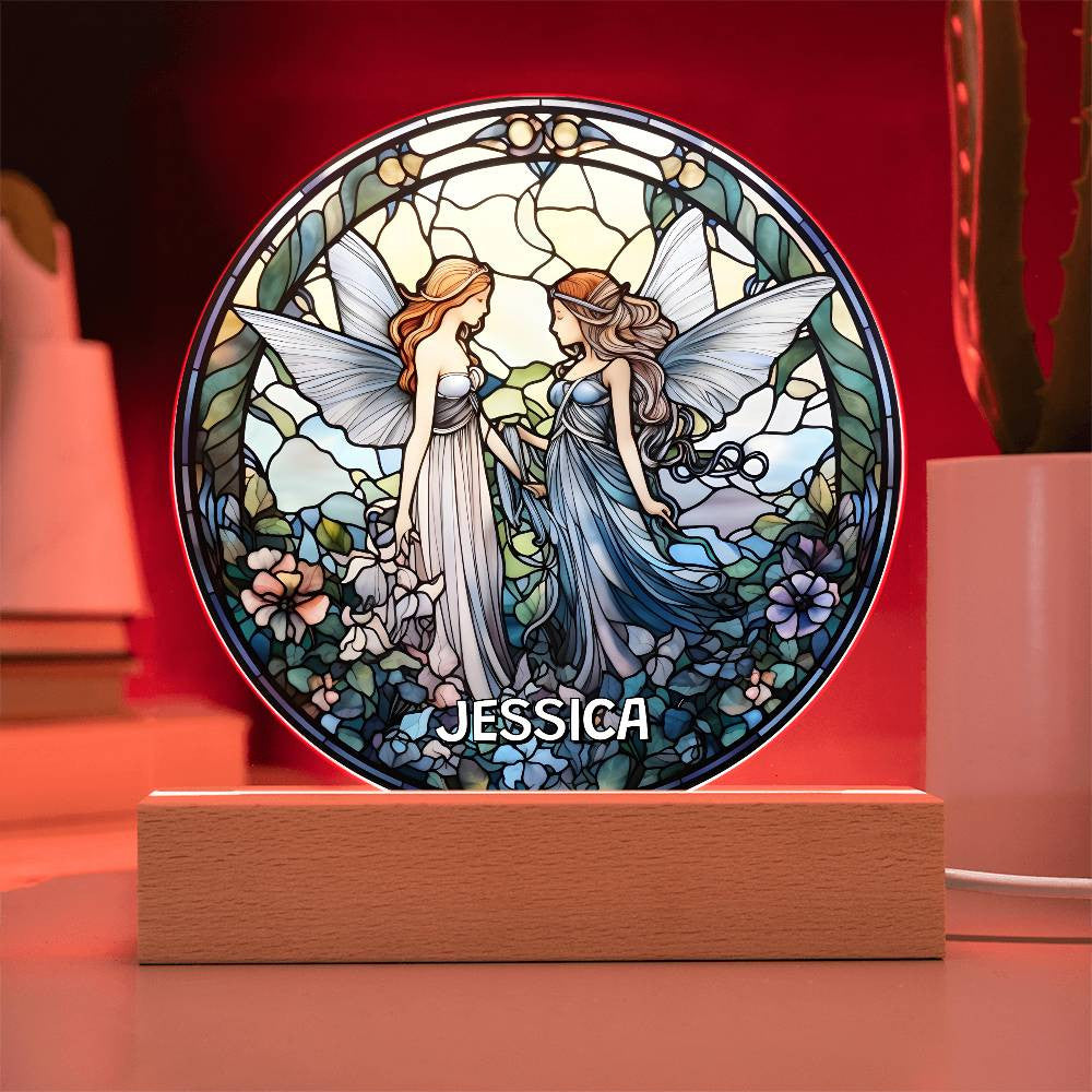 Fairy Stained Glass Plaque