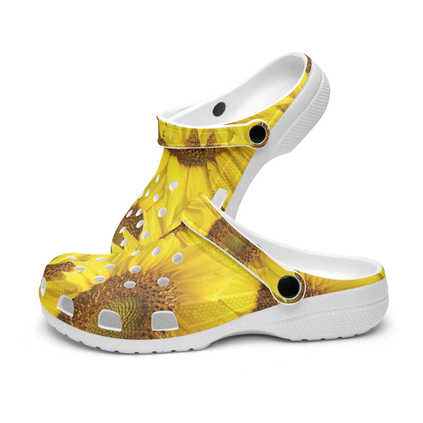 Adult All Over Printed Sunflower Clogs