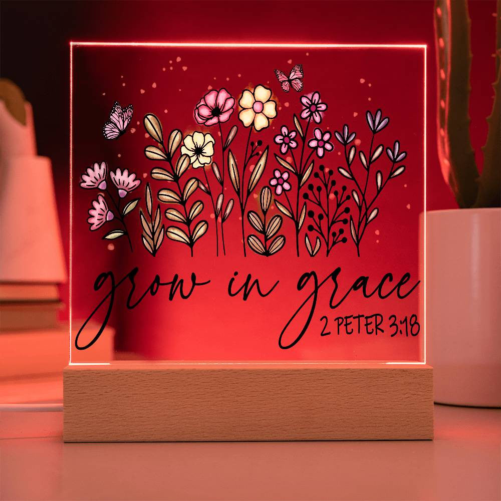 Floral Bible Verse Acrylic Plaque
