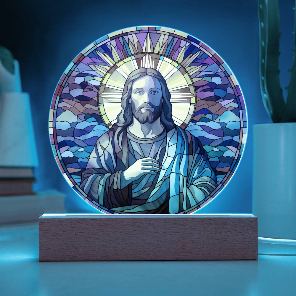 Christian Stained Glass Style Plaques