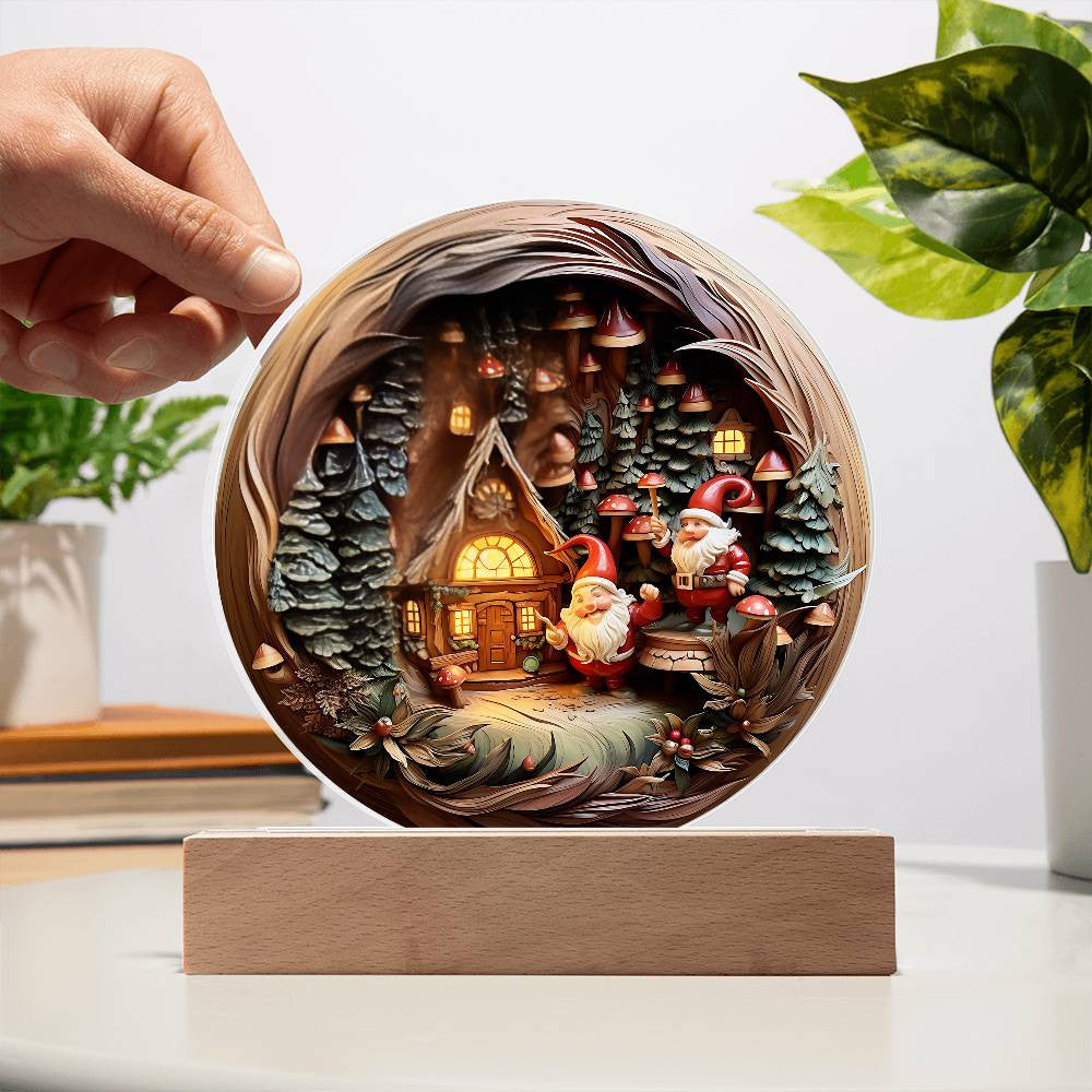 3D Christmas Gnomes Plaque and Ornament