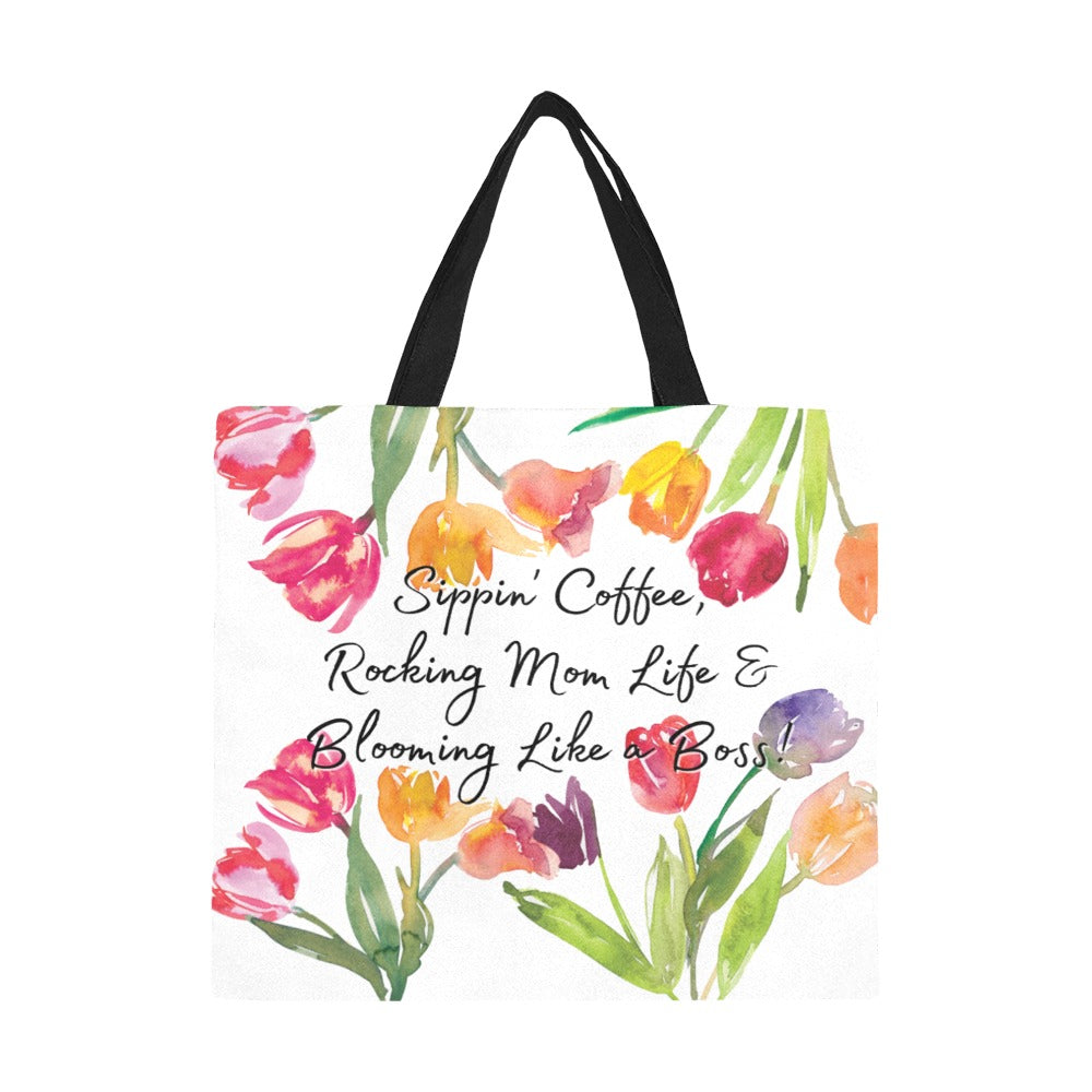 Sippin Coffee Tulip Tote Bag (Large)
