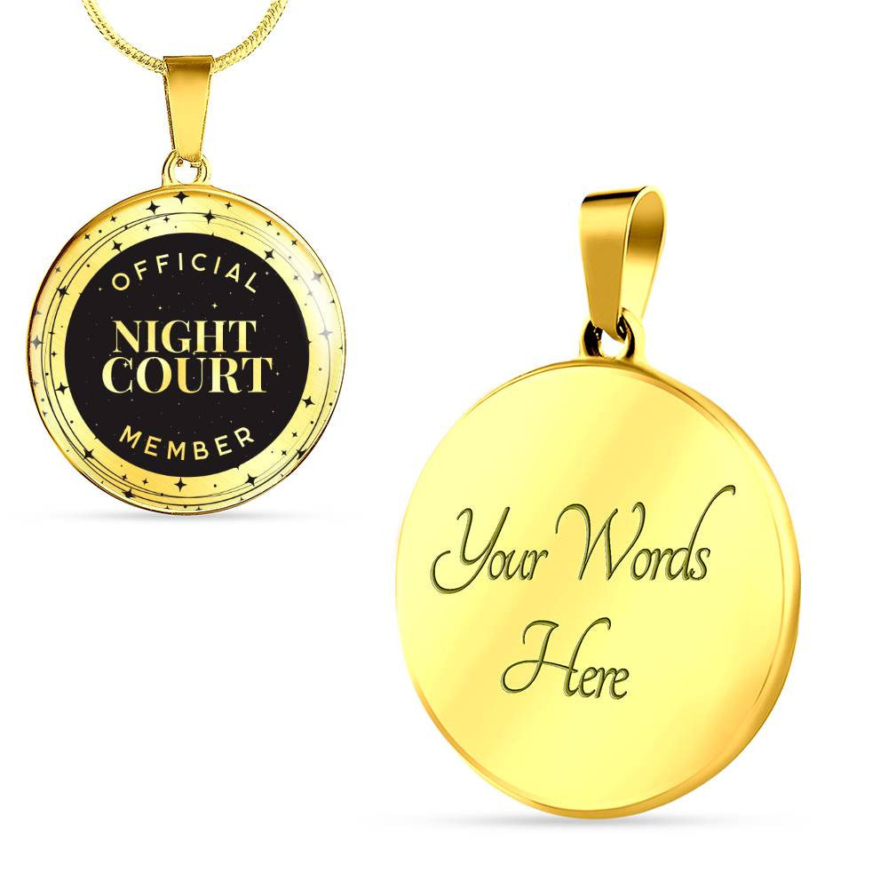 Personalized Acotar Official Night Court Member Necklace