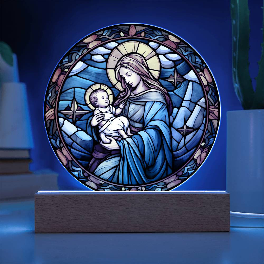 Christian Stained Glass Style Plaques