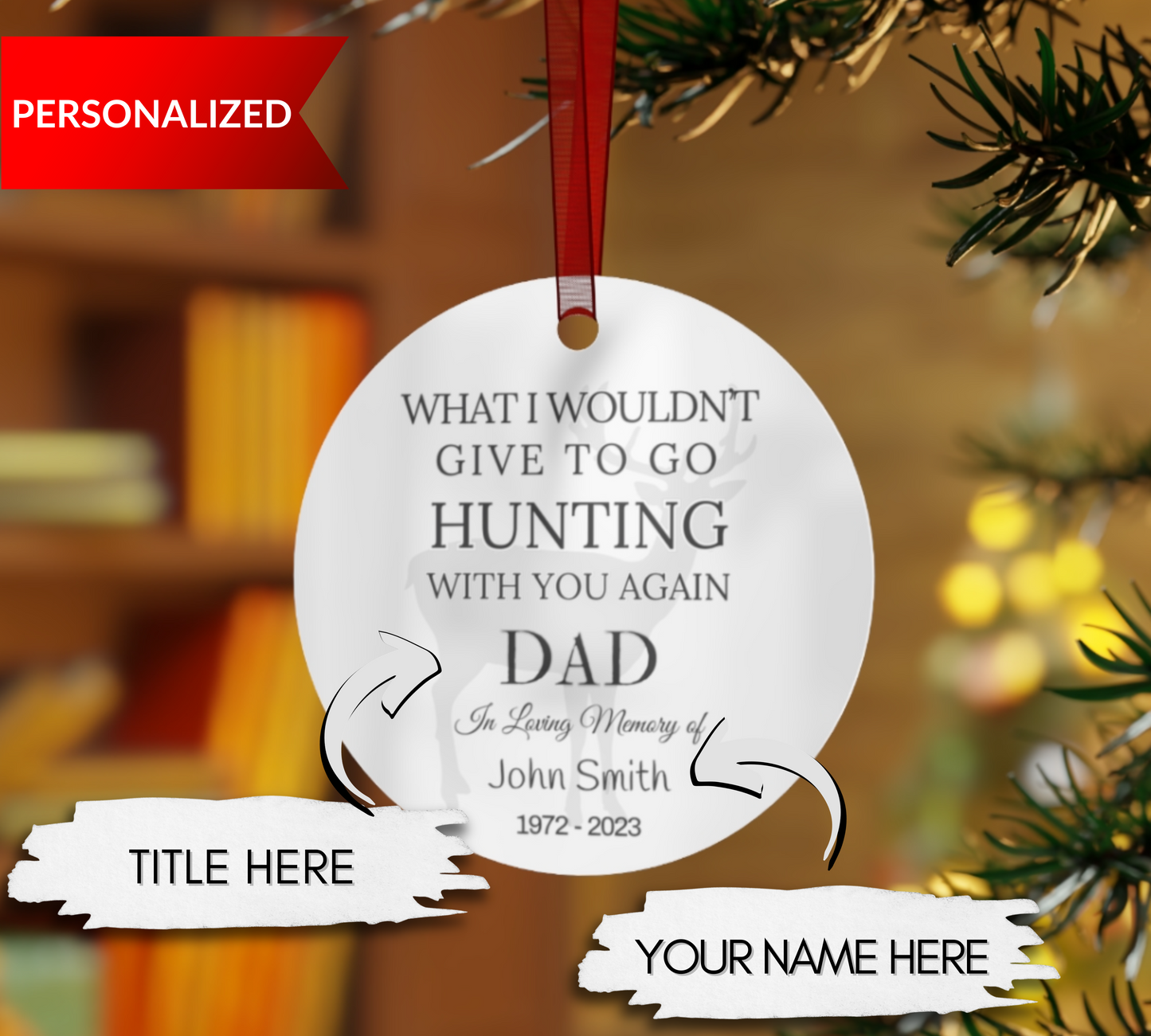 Hunting With You Again Remembrance Ornament