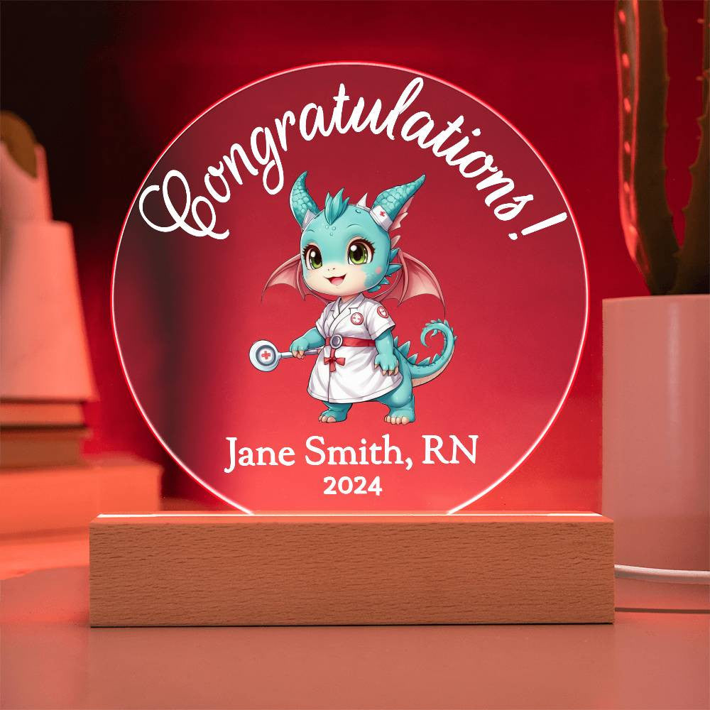 Personalized Dragon Nurse Graduation Gift