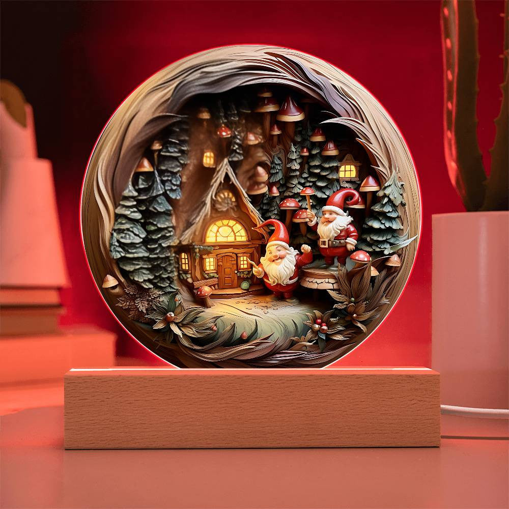 3D Christmas Gnomes Plaque and Ornament