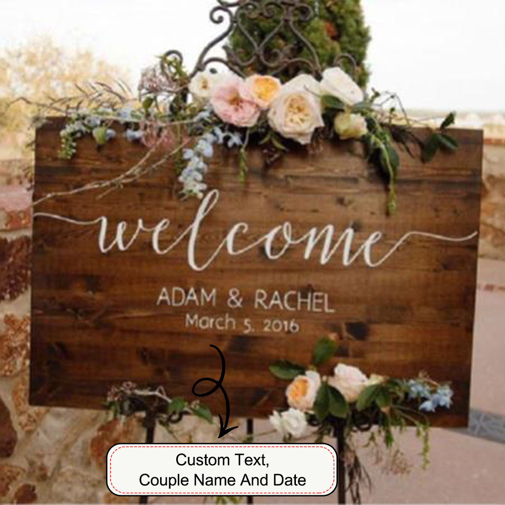 Wood Welcome Sign
