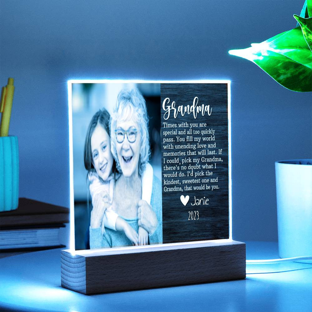 Personalized Grandma Acrylic Plaque and Ornament